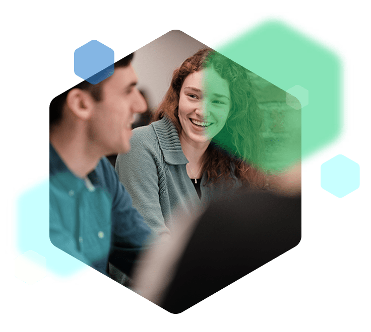 data experts talking and laughing